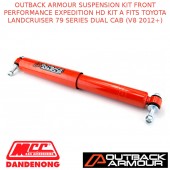 OUTBACK ARMOUR SUSPENSION FRONT EXPD HD KIT A FITS TOYOTA LC 79S DUAL CAB V8 12+